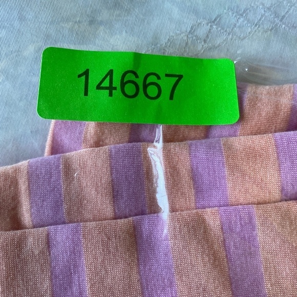 Everly Women's Orange / Lilac Striped  A-Line Tank Top Summer Dress‎ Size Medium - Picture 10 of 10